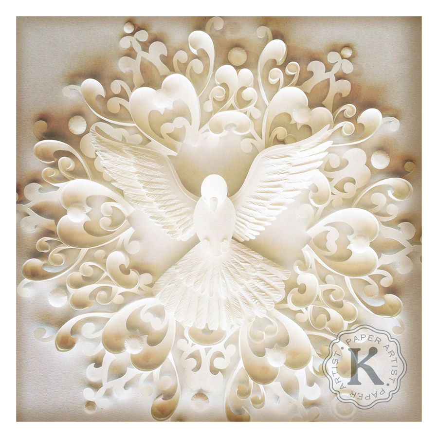 Karin Arruda Paper Art - Holy Spirit White Paper